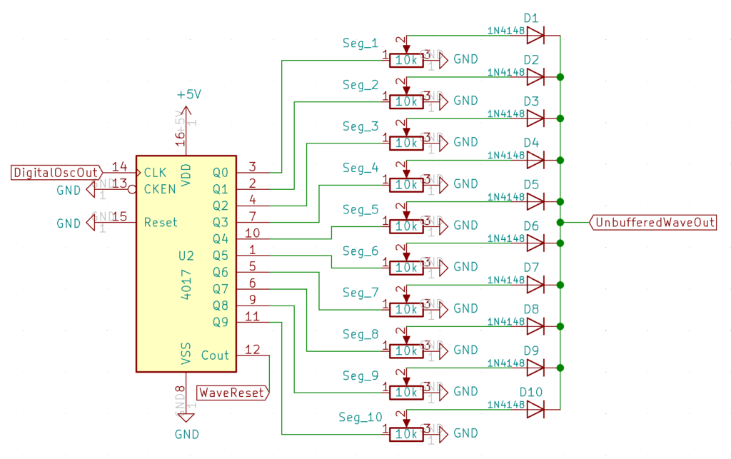 CD4017 with all 10 Voltage Divider Circuits