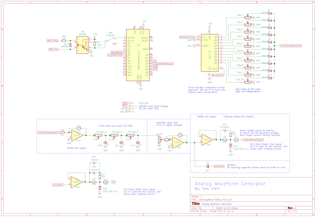 Full schematic of the Waveform Generator